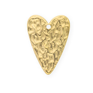 Colgantes Acero Inox coraz&oacute;n Dorado