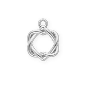 Colgantes Acero Inox corazones entrelazados Plateado