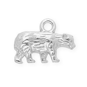 Colgantes Acero Inox oso Plateado