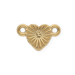 Fornituras acero Inox entrepieza coraz&oacute;n Dorado