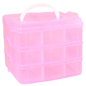 Caja de almacenamiento de joyer&iacute;a rosa