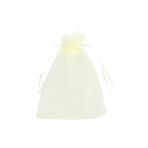 Bolso de organza 7x9cm amarillo claro