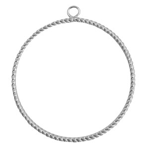 Colgantes met&aacute;licos TQ con anilla 48mm plata vieja (sin n&iacute;quel)