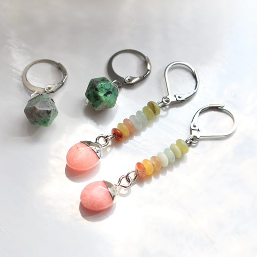 Insp&iacute;rate: con los colgantes de piedra natural puedes hacer estos pendientes