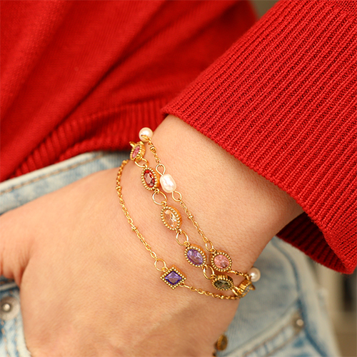 Mezcla & combina colgantes y entrepiezas de acero inox con circonitas