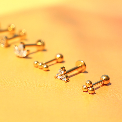 Insp&iacute;rate con piercings para oreja de acero inoxidable 