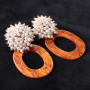 Accesorios de fiesta : Pendientes con ornamento estilo racimo y colgantes pompom