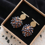 Accesorios de fiesta : Pendientes con ornamento estilo racimo y colgantes pompom