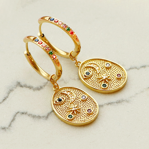 Personaliza estos bonitos pendientes de acero inoxidable