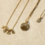 Joyas minimalistas con colgantes de acero inox y strass 