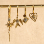 Joyas minimalistas con colgantes de acero inox y strass 