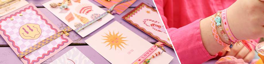 &iexcl;Nuevo! Cinta con texto y tarjetas de joyer&iacute;a &uacute;nicas