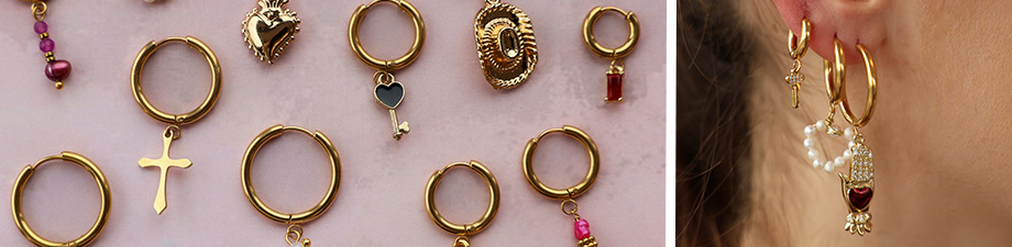 Nueva serie de pendientes criollas de acero inox con ojal Nueva serie de pendientes criollas de acero inox con ojal