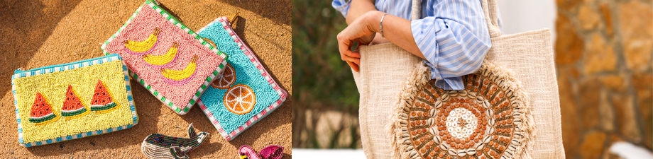 Bolsos de playa, neceseres y monederos 