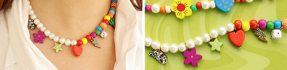 Abalorios de madera diversas formas Abalorios de madera diversas formas