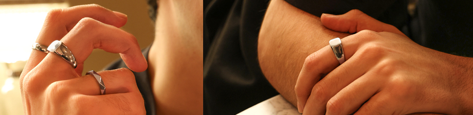 Nueva serie de anillos de acero inoxidable para hombre