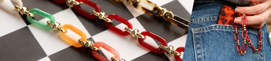 Nuevos cordones para tel&eacute;fono acr&iacute;licos y fornituras