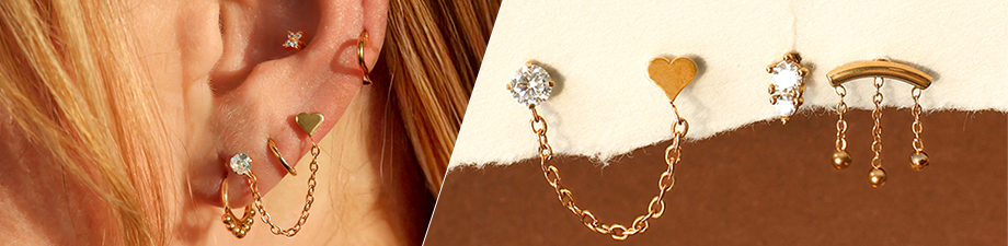 &iexcl;NOVEDAD! Piercings de oreja de acero inox